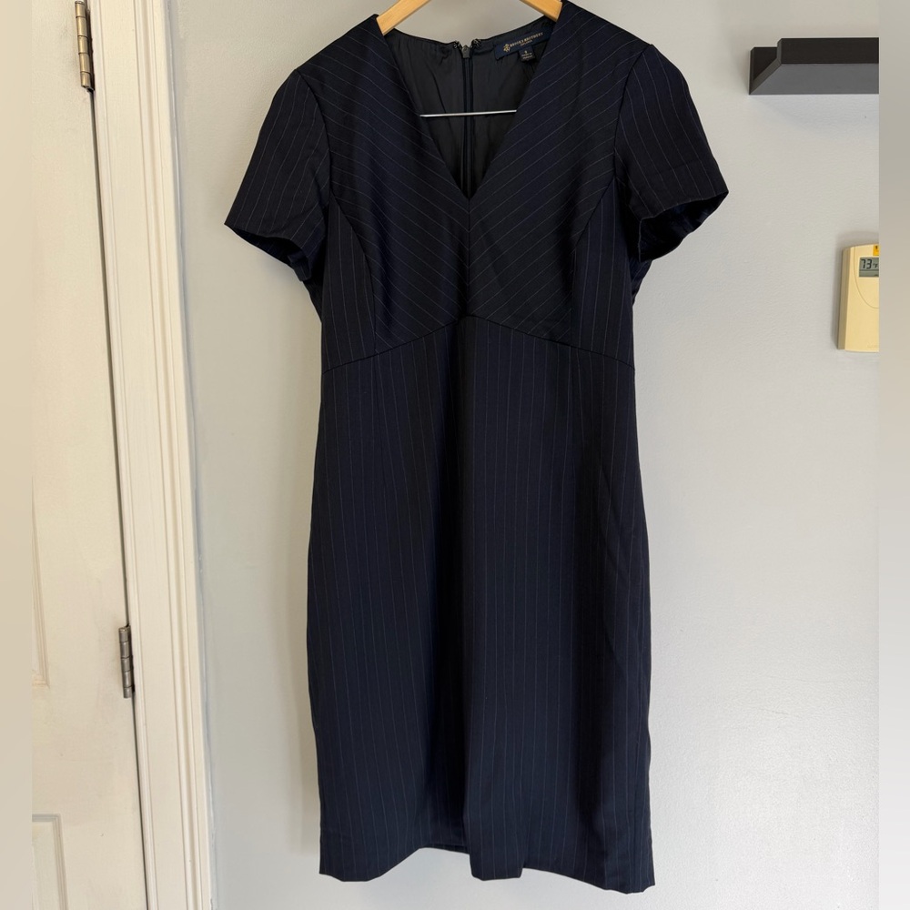 Brooks Brothers Short Sleeve Pinstripe Dress